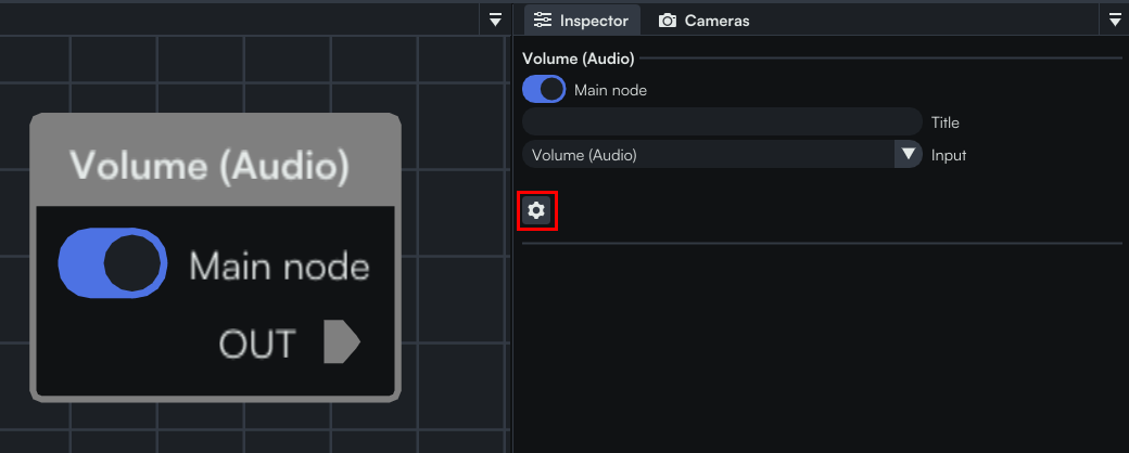 open audio config via button
